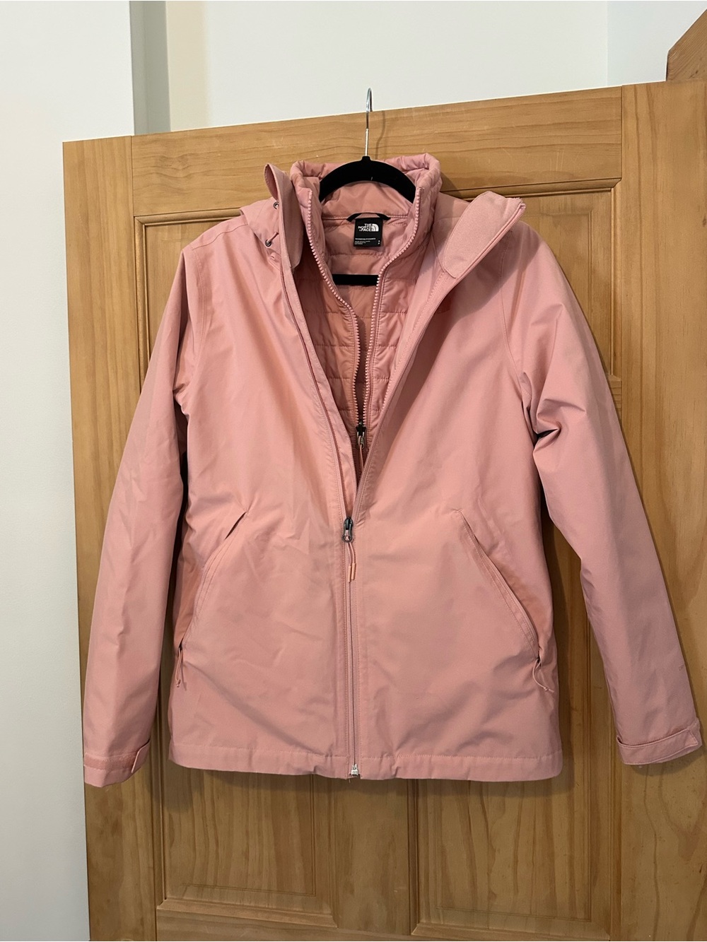 The North Face Women's Pink Hooded Double Layer Jacket